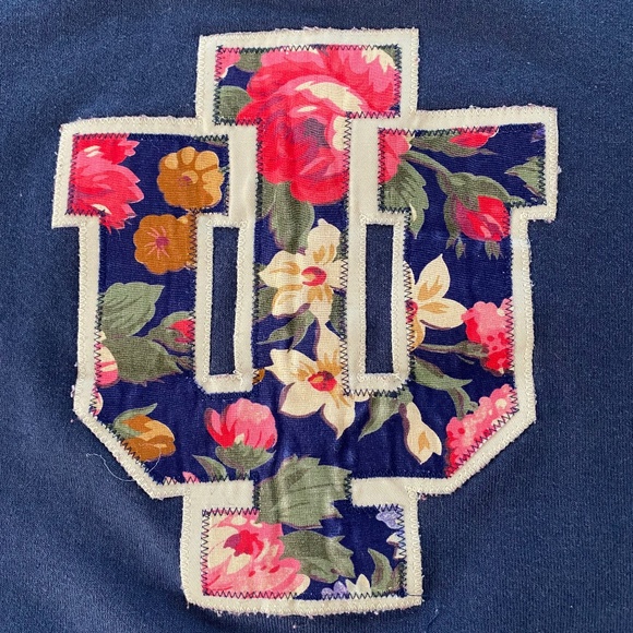Fruit of the Loom IU logo applique oversized sweatshirt navy - XL - Picture 4 of 9